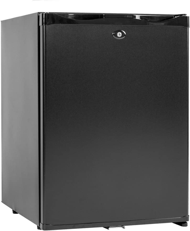 Mini Fridge with Lock Compact Refrigerator for Bedroom Dorm Office No  Noise,12V/