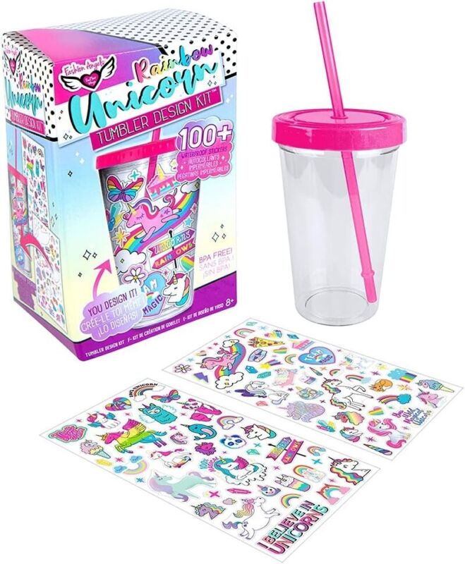 DIY Fashion Angels Rainbow Unicorn Tumbler Design Kit