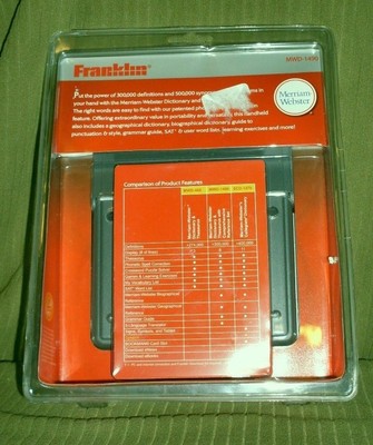 Franklin Merriam Webster Dictionary & Thesaurus MWD-1490 New Sealed