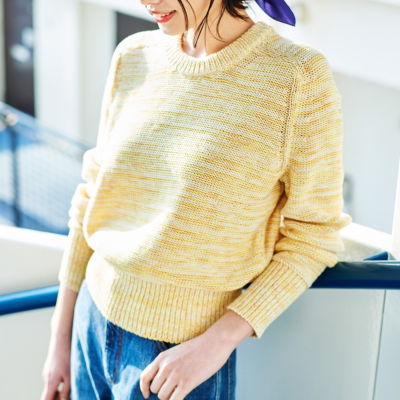 Cream colored shop pullover sweater