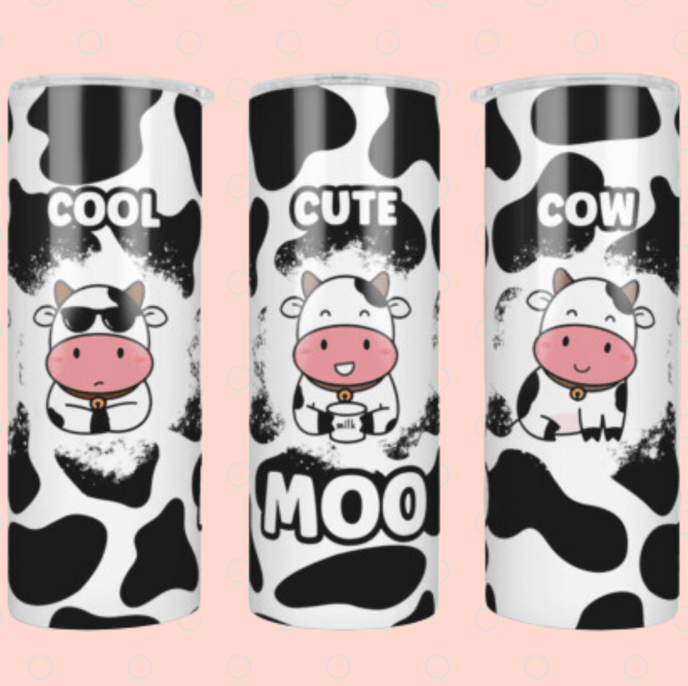 Double Wall, Cute Cow Tumbler.