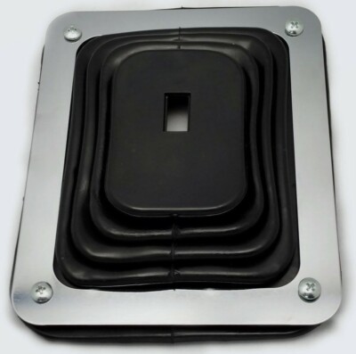 Universal Hurst Style Rubber Shifter Boot & Chrome Plate 5 5/8'' X 6 3/4'' 9630