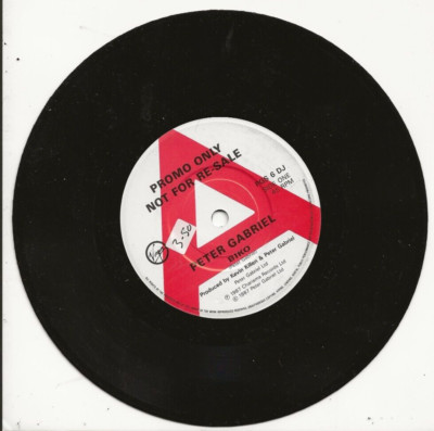 PETER GABRIEL BIKO 1987 RE-RELEASE RARE 7 INCH UK PROMO