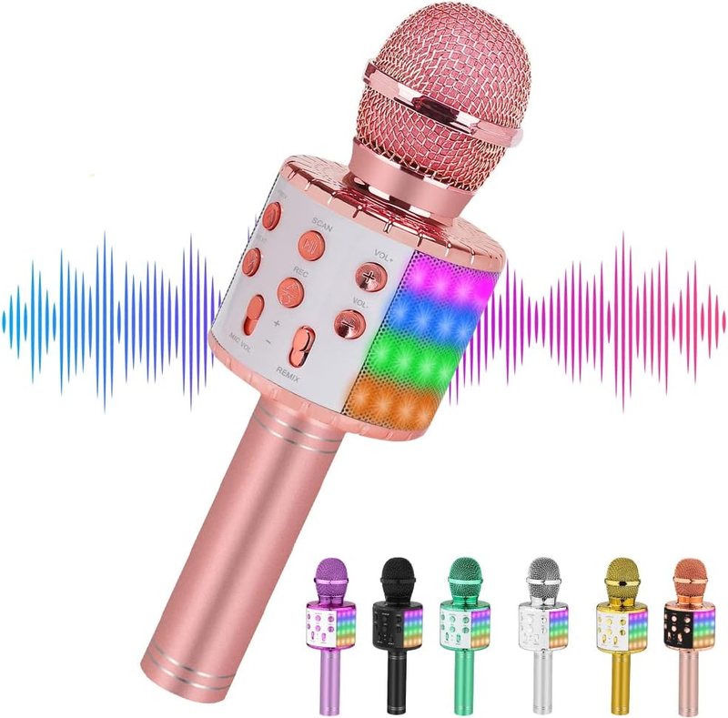 Niskite Karaoke Microphone for Kids Toys,4 5 Year Old Girl Birthday Gifts,6 7 8