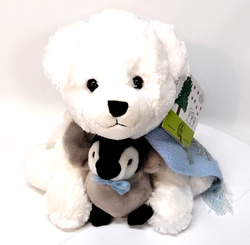 Bearington Collection Toby & Tux Polar Bear & Penguin Set Pl