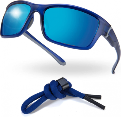 Women's blue polarized sunglasses sales
