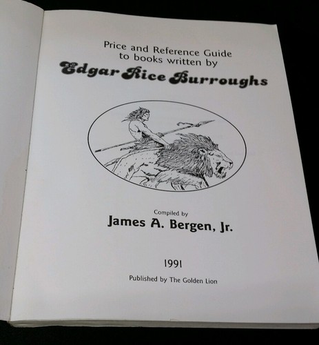 Edgar Rice Burroughs Reference Guide, James Bergen, Golden Lion Publishers, 1991