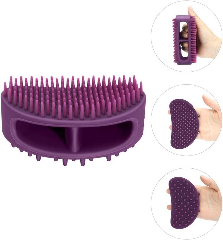 Silicone Dog Cat Grooming Bath Brush Massage Deshedding Short Long Hair Loop