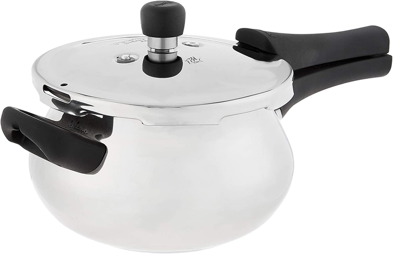 Deluxe Stainless Steel Mini Handi Pressure Cooker, 3.3-Liter