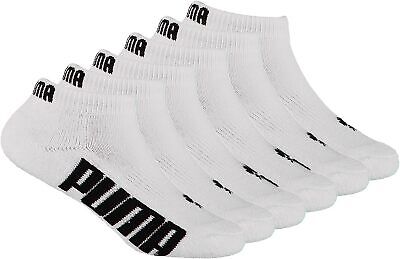 PUMA Kids 6-Pack Low Cut Socks White/Black
