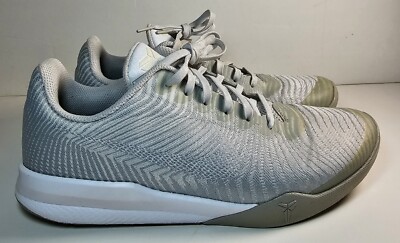 Nike Kobe Mentality 2 KB Sneakers - White/Wolf Grey/Volt - 818952-102 - Size 8.5