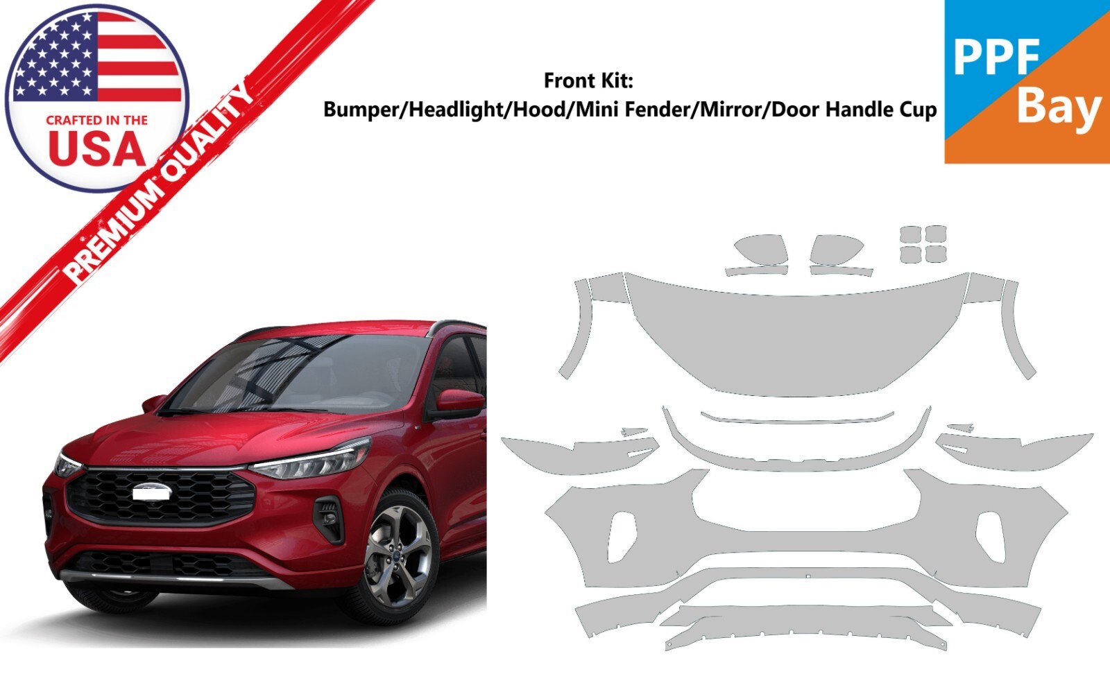 Partial Hood Fender & Mirror Kit | FORD ESCAPE 2023 Partial Hood Fender & Mirror Kit | FORD ESCAPE 2023