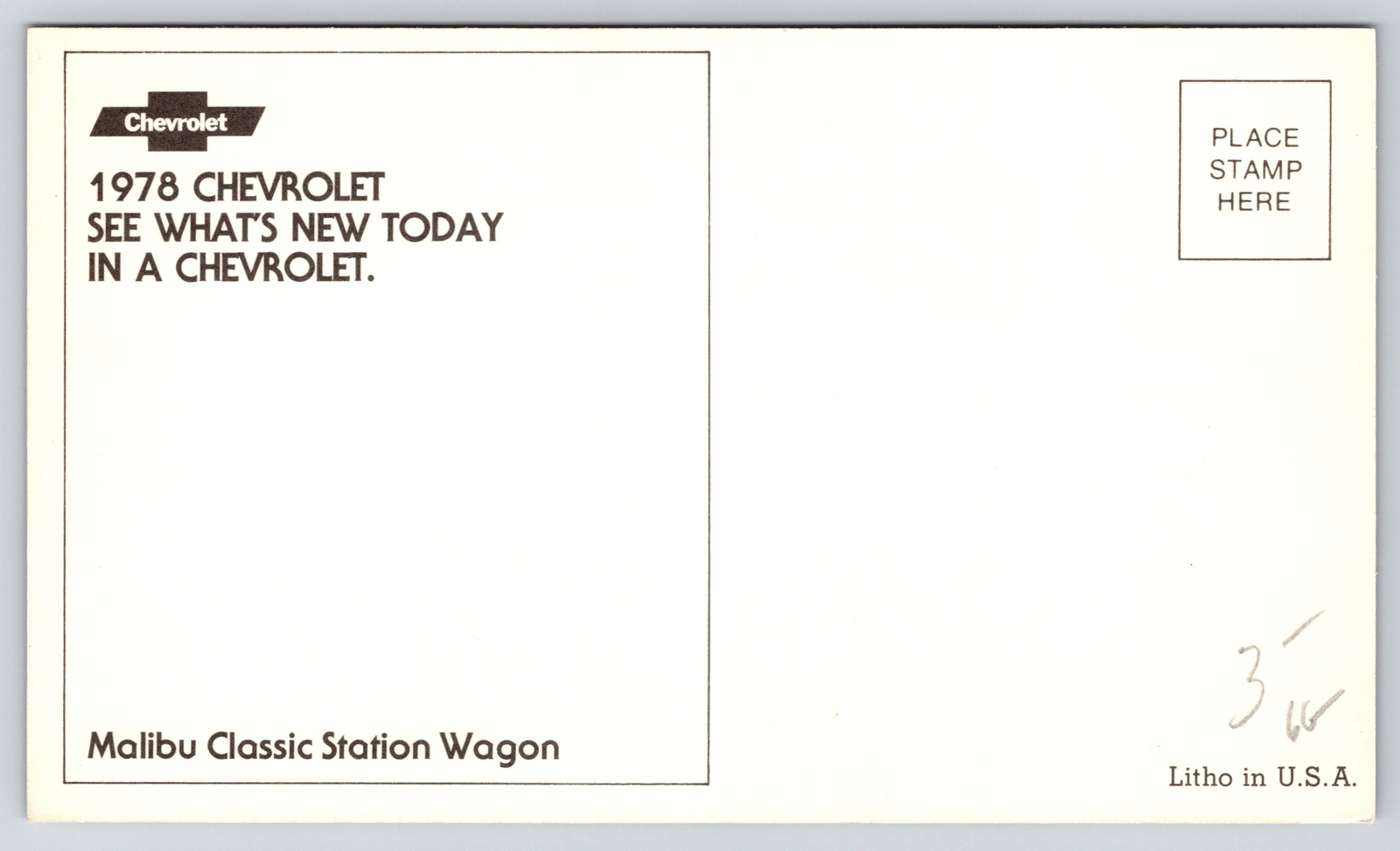 Transport~1978 Malibu Classic Station Wagon W/ Wood Paneling~Vintage Postcard