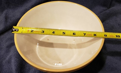 Vintage Mason Cash & Co.? 8.75 Inch Bowl Yellowish Tan & White