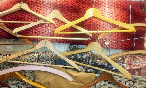 Vintage Lot of 30 Wooden Suit/Coat/Dress/Trouser Hangers *4 w/advertising