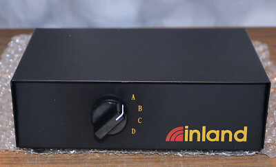 Inland KVM 4 Way Manual Switch Box, Stock No. 08113, + 1 Cable Set