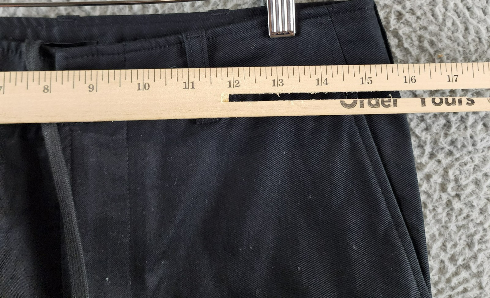 Theory Straight Twill Cargo Pants Men's 30 Black Side Pockets Button Zip Closure - Picture 6 of 17
