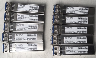 10x Juniper 10GBASE-LR  10km 1310 70C 740-021309 SFP+ Module Transceiver