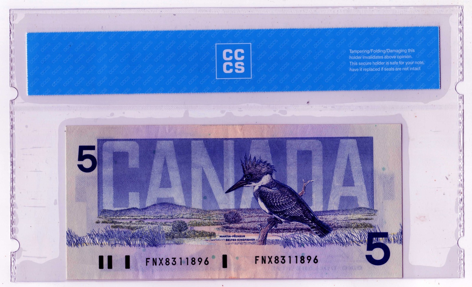 1986 Canada 5 Dollar Replacement Note - FNX8311896 - EF-40, BC-56cA