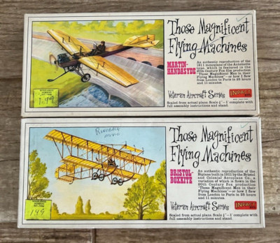 Those Magnificent Flying Machines: Marin-Handasyde & Bristol Boxkite - lot of 2 
