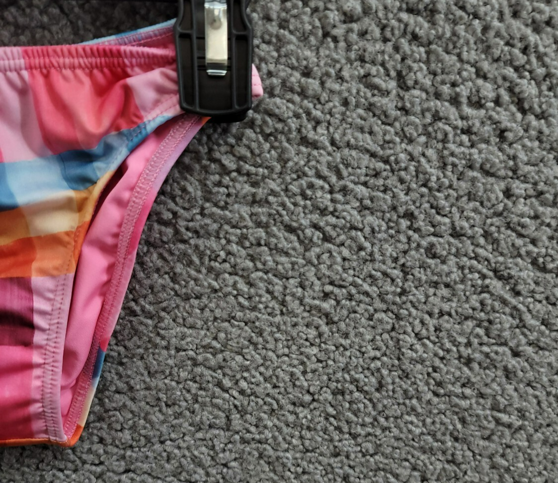 Peixoto Emmy Two Piece Swim Suit Girls' 8 Multi Check Adjustable Straps Pullover - Picture 15 of 23