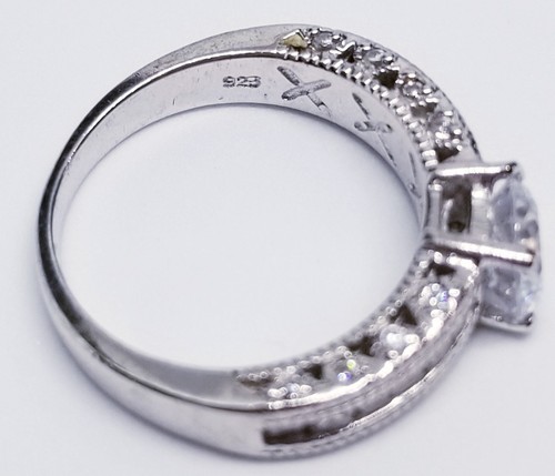 Wedding Ring Set Sterling Silver 925 Round CZ 4 prong sz. 6 many stones