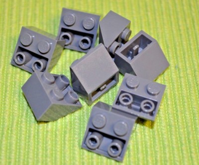 (8) 2x2 Dark Gray Inverted Slope Bricks Lego ~ NEW Lego Parts ~
