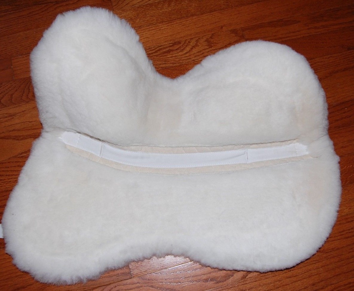NEW E.A. Mattes Platinum All-Purpose White Half Pad w/ Rear Trim Sheepskin~Med