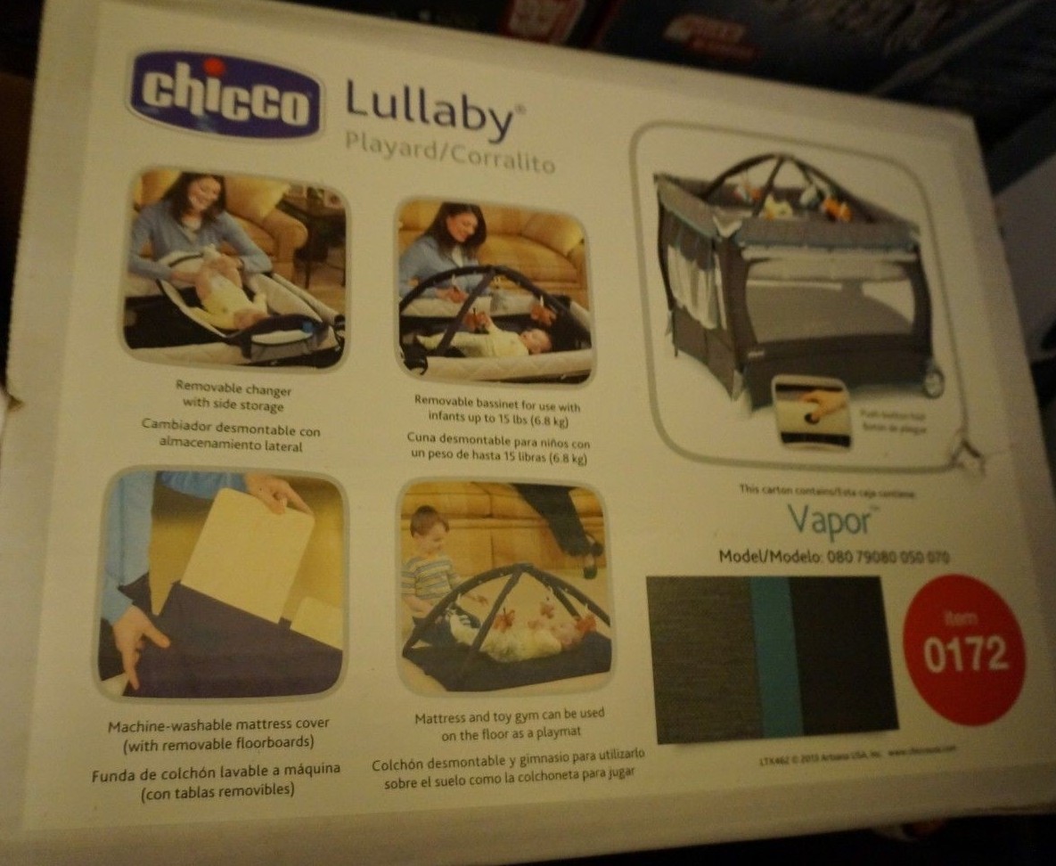 New Chicco Lullaby Baby Playard - Vapor