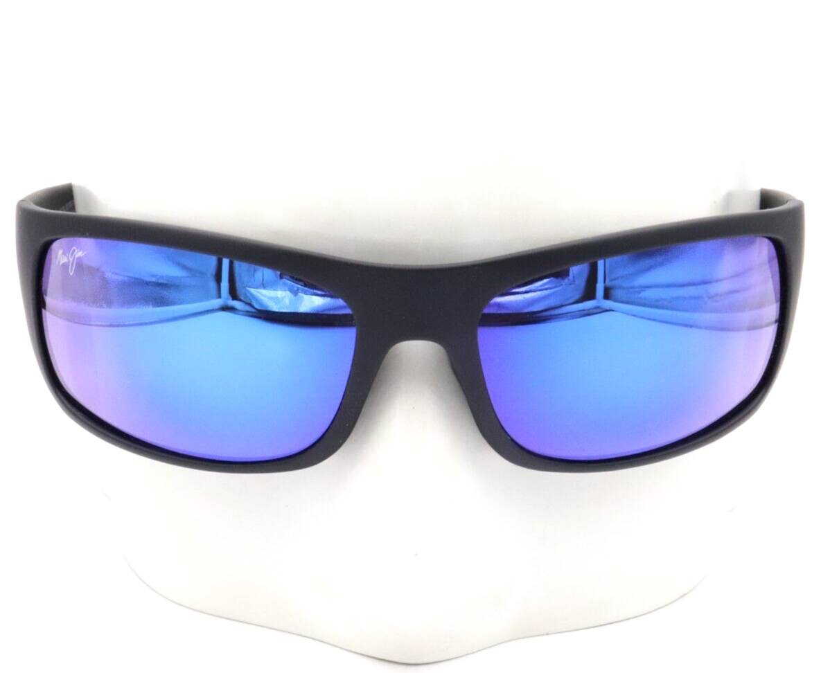 Pre-owned Maui Jim Peahi Black Matte Blue Hawaii Polarized Rx. Sunglasses B202-2m $279