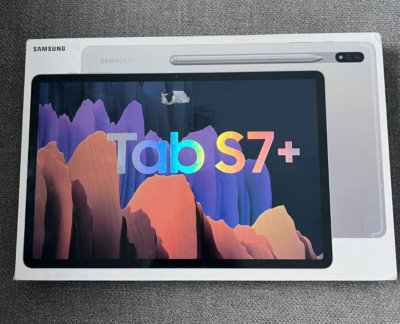NEW! Samsung Galaxy Tab S7+ 256GB, Wi-Fi, 12.4 in - Mystic Silver (SM-970)