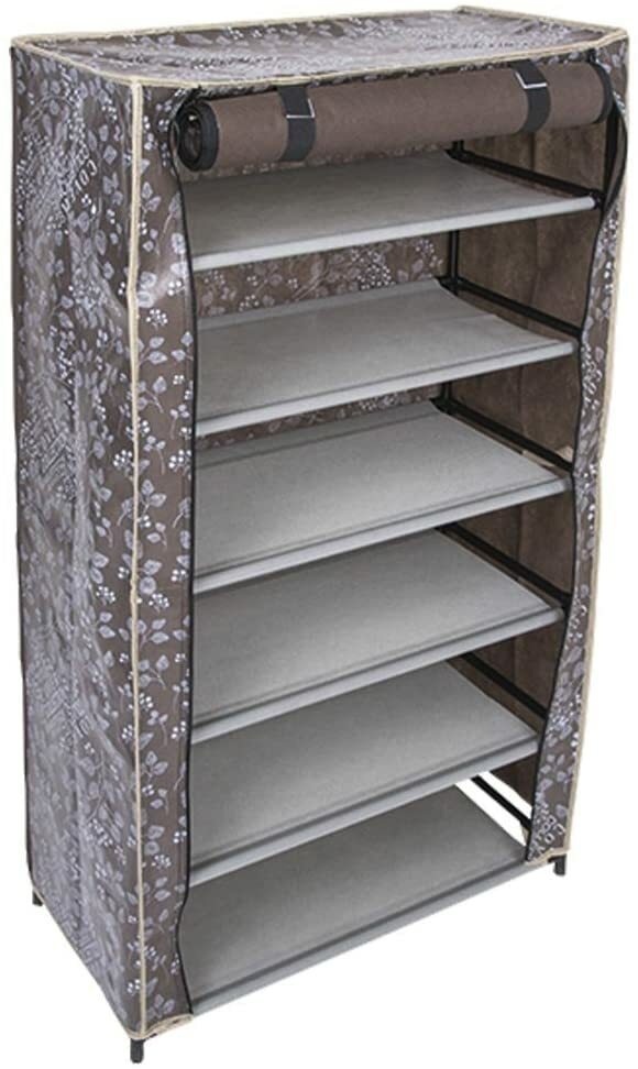 Scarpiera 6 Ripiani In Tessuto Tnt Armadio Portatile Campeggio 61x30x141cm idea