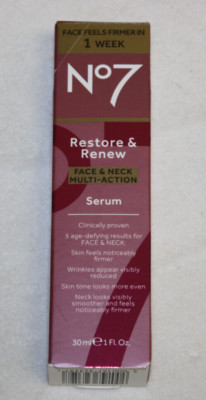 No7 Restore & Renew Multi-Action Serum 1 oz 30 mL NEW