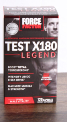 Force Factor Test X180 Legend ~ Test Booster Muscle Builder ~ 120 caps Exp 12/27