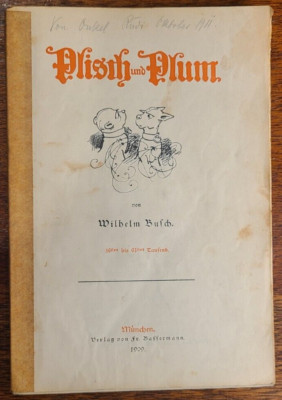 Wilhelm Busch - Plish und Plum - German Humor - Comics in German, 1909