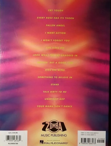 Best of Poison Sheet Music Guitar Tablature Book used 000690789