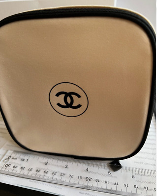 new authentic chanel black cosmetic makeup travel bag pouch beauty set 195262899916
