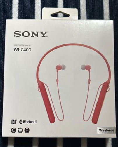 SONY WI-C400 ワイヤレスステレオヘッドセット （Bブラック） Sony WI-C400 Wireless Behind-the-Neck In-Ear Headphones