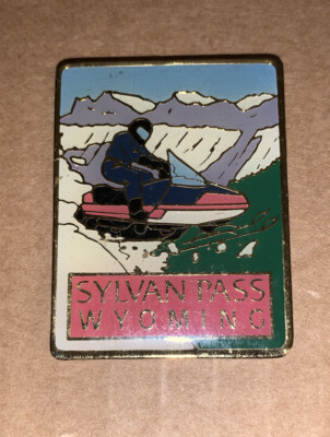 Sylvan Pass Pin Souvenir Mountains Peaks Snowboard Wyoming