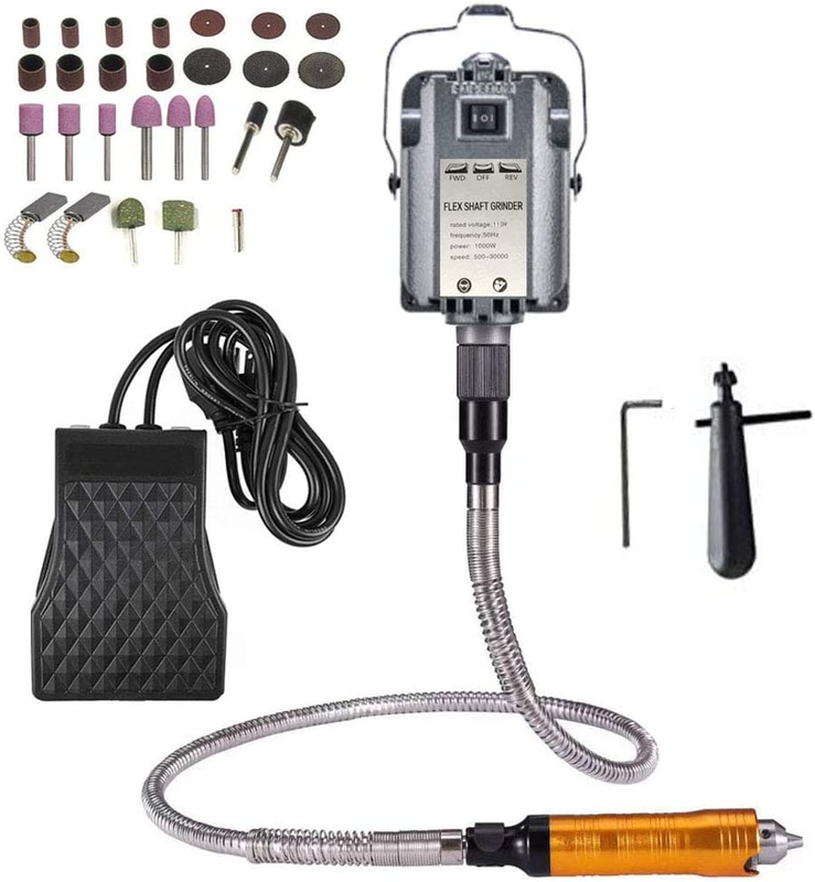 1000W Rotary Tool Flex Shaft Electric Hanging Grinder Carver, Forward and Revers
