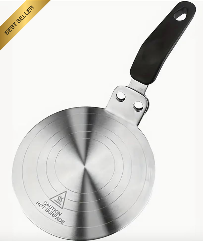Stainless Steel Heat Diffuser Plate with Handle, Cooktop Adapter and Heat Distri