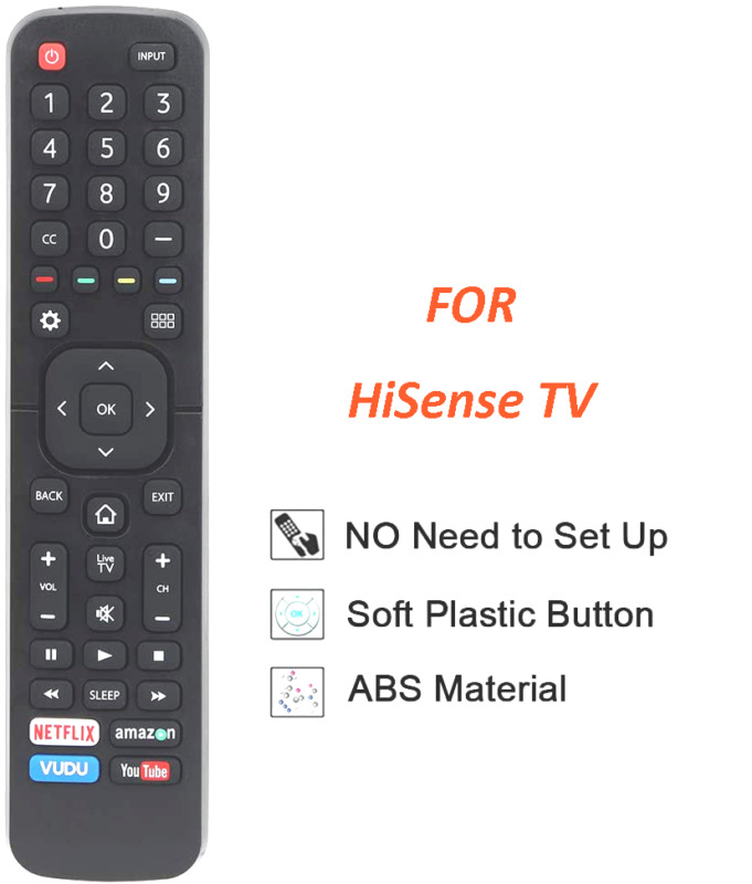 Replace Remote For Hisense Tv 43h6e 49h6e 55h6e 60h6e 65h6e 43h8e 50h8e En3r39h