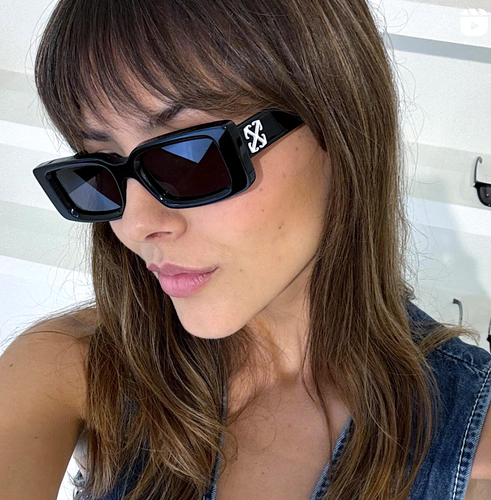 Pre-owned Off-white Oeri127s24pla0011007 Arthur Black Sunglasses In Gray