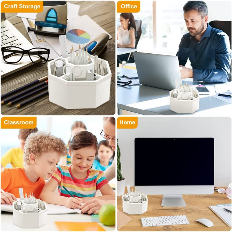 360&deg; Rotating Pencil Holder, Multi-Functional Pencil Caddy for Pen Colored Penci