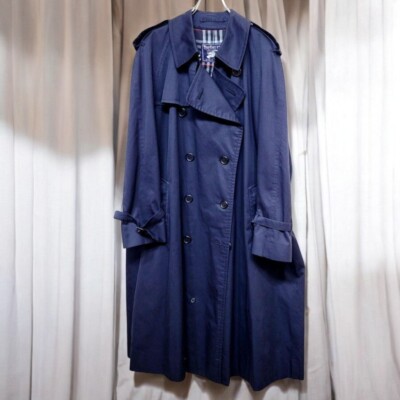 ピカSHOP　Burberry PRORSUM trench coat BURBERRY PRORSUM Trench Coat Long Cotton Blend Navy Vintage