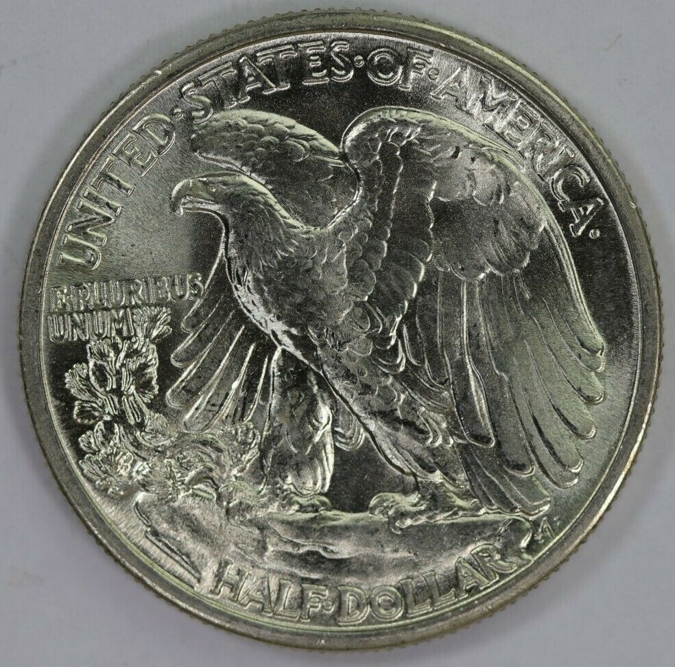 1939-P Silver Walking Half Dollar High Grade BU Lots of Luster Raw US Coin
