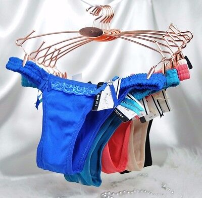 Shiny Stretch Satin cheeky Brazilian Cut sissy string bikini panties M L XL 