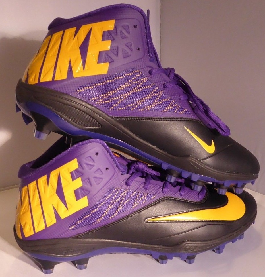 Nike Zoom Ravens Football Cleat Mens PurpleYellow  Sz 15  620499-518  NeverUsed
