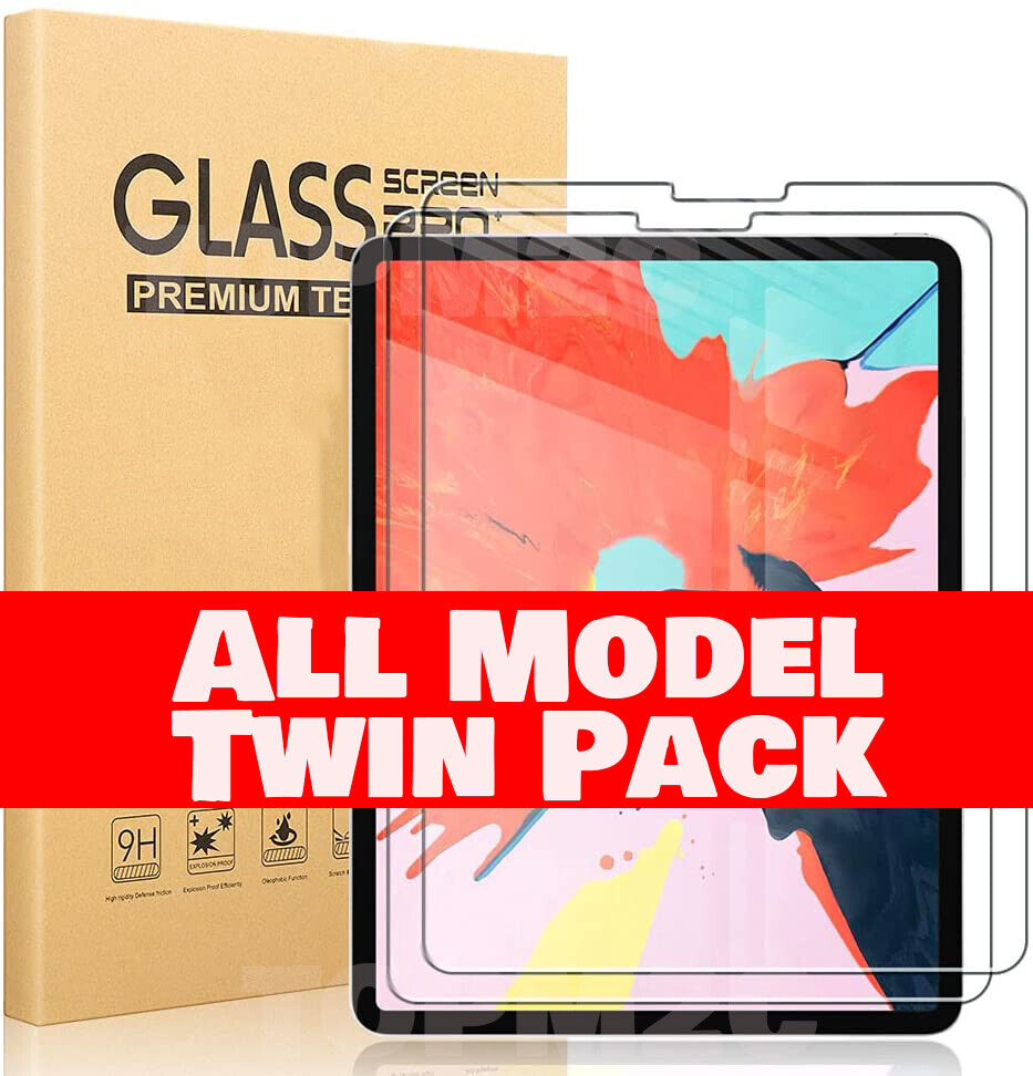 Buy [2 Pack]Tempered Glass Screen Protector For Ipad 23456789 Mini 2/45/6 Air Pro 11