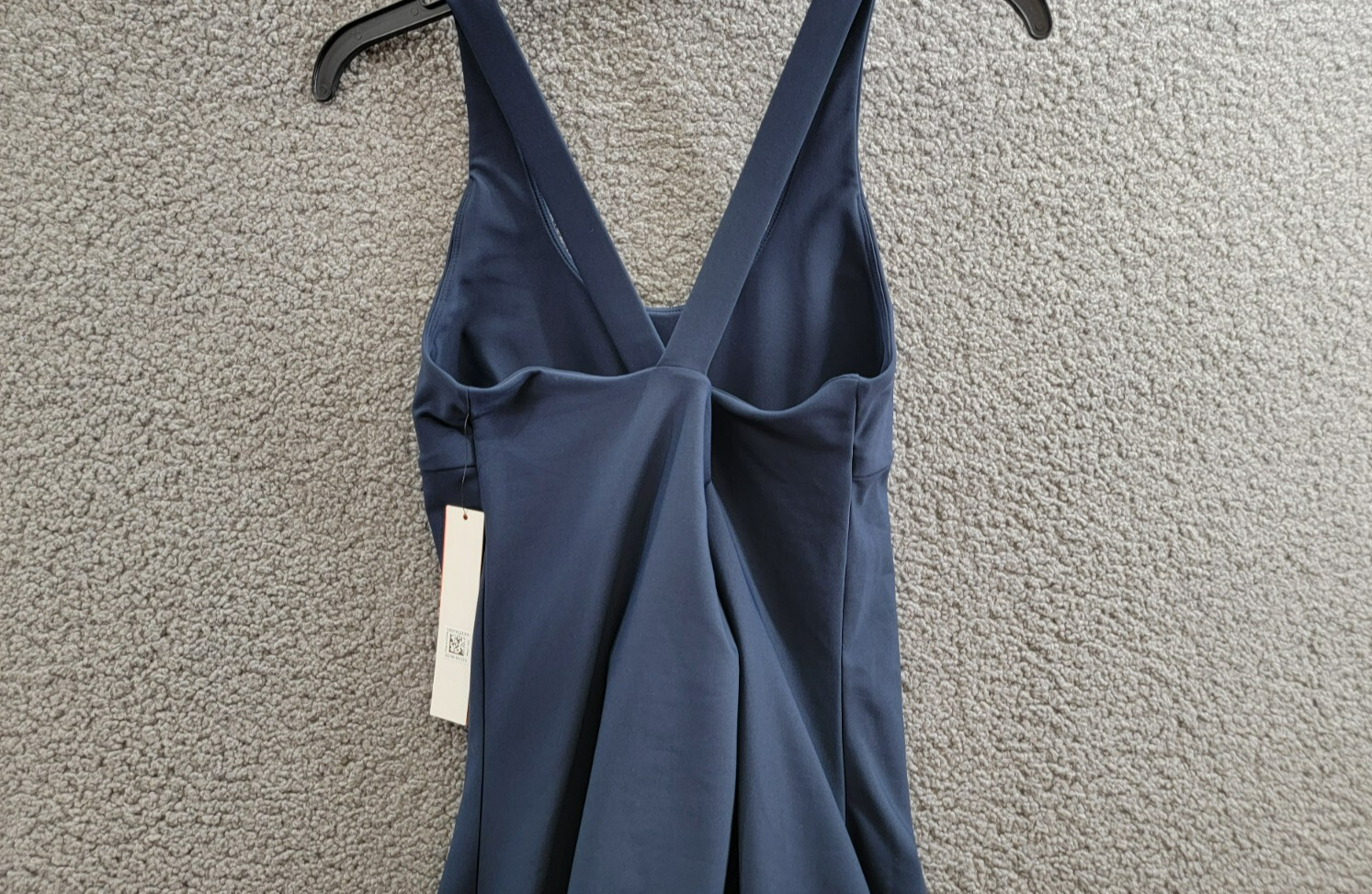 AQUA Athletic Pleat Hem Active Dress Women's M Myth Scoop Neck Crisscross Strap - Picture 10 of 13